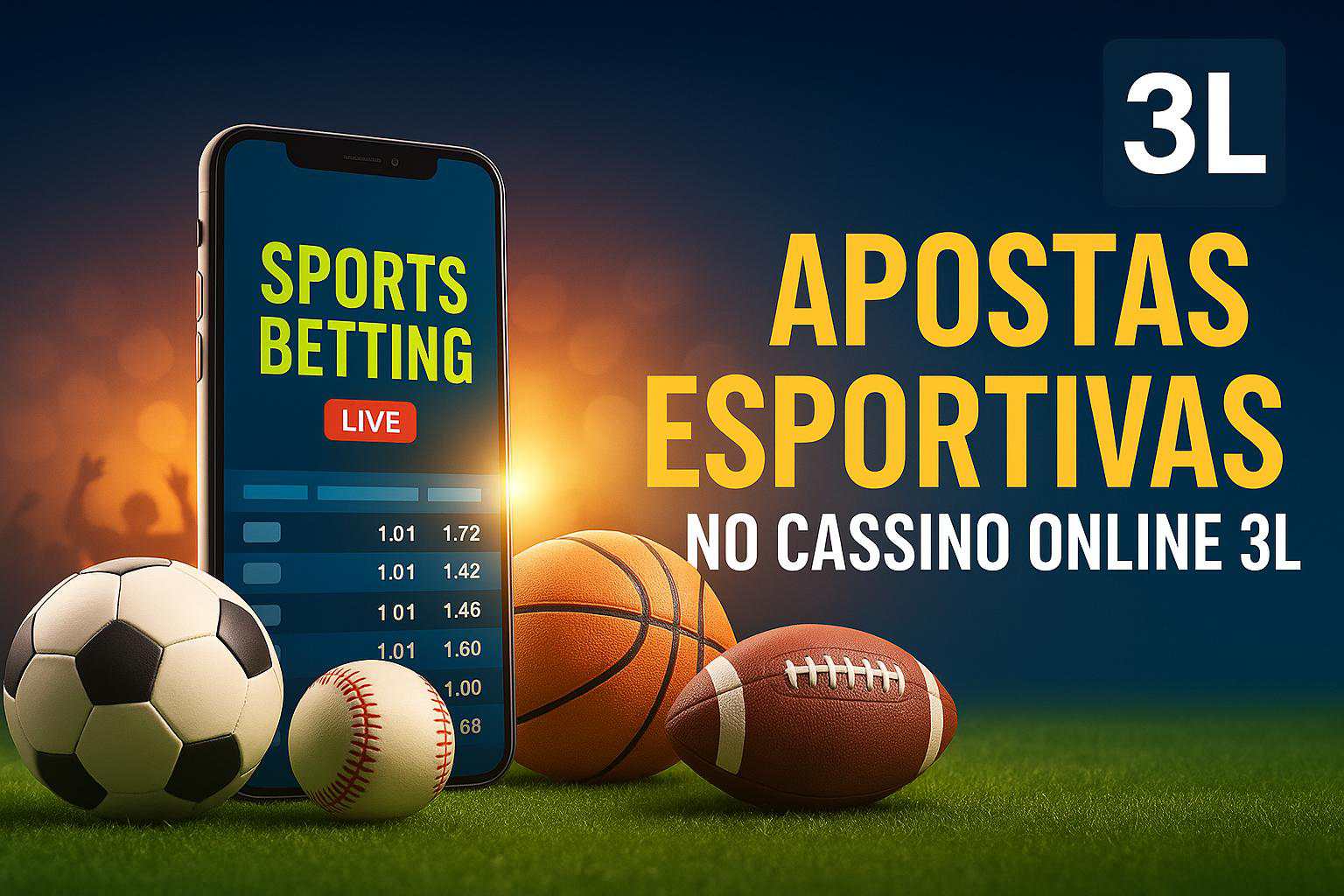 Apostas esportivas no cassino online 3L  